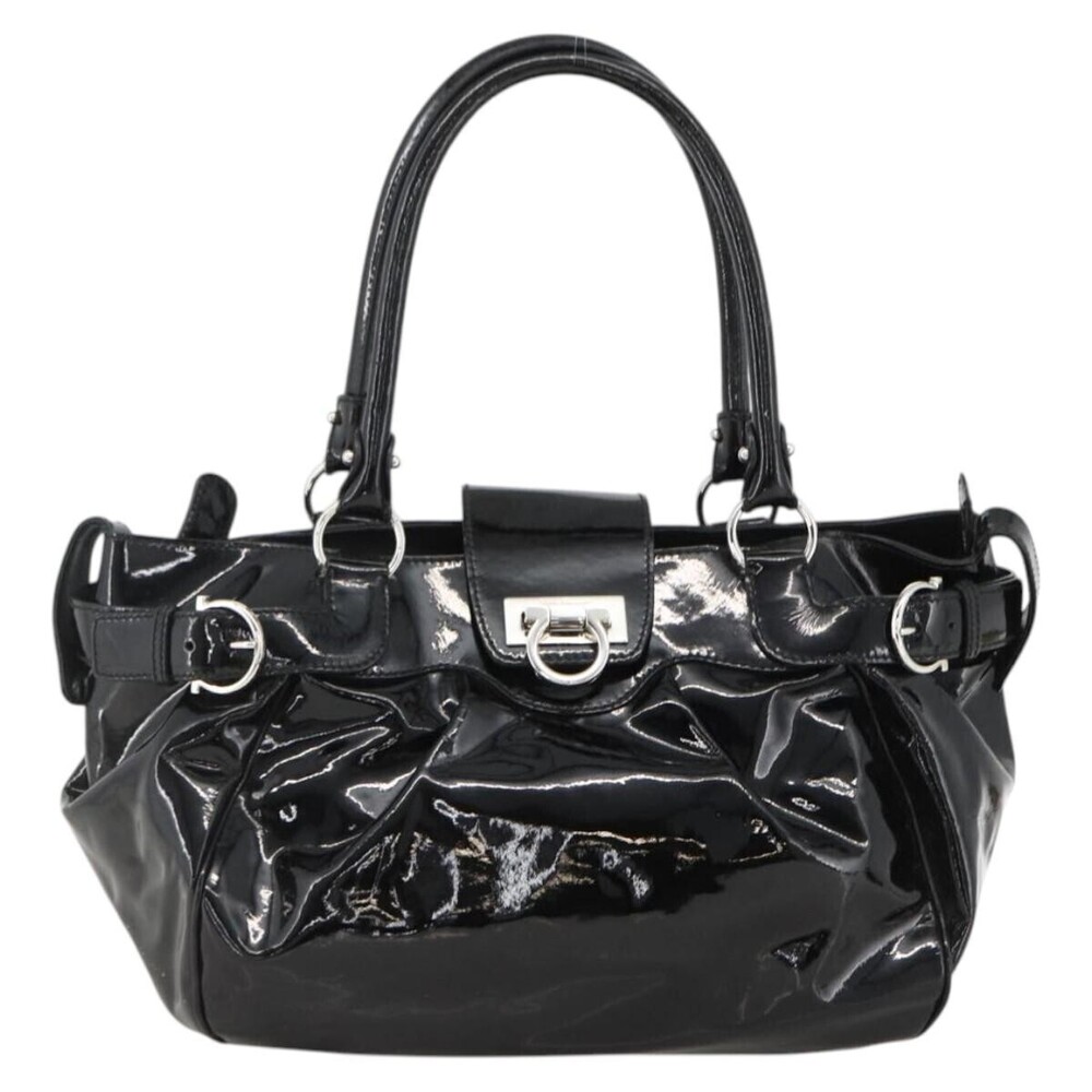 Salvatore Ferragamo Gancini Patent Leather